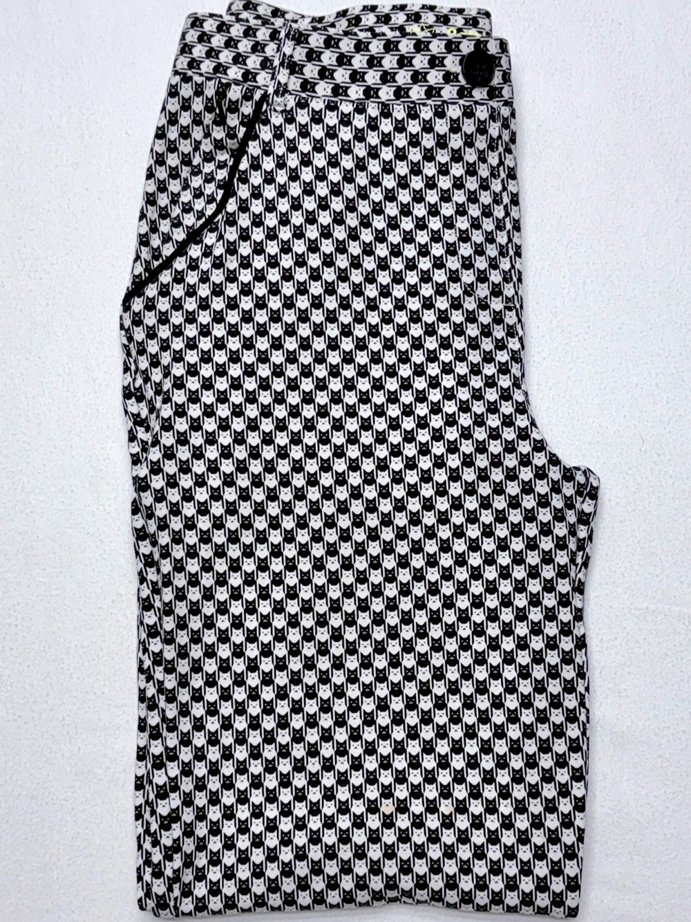 Betabrand Catstooth Print Dress Pant Yoga Pants Womens M Straight Leg